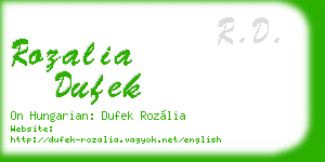 rozalia dufek business card