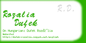 rozalia dufek business card